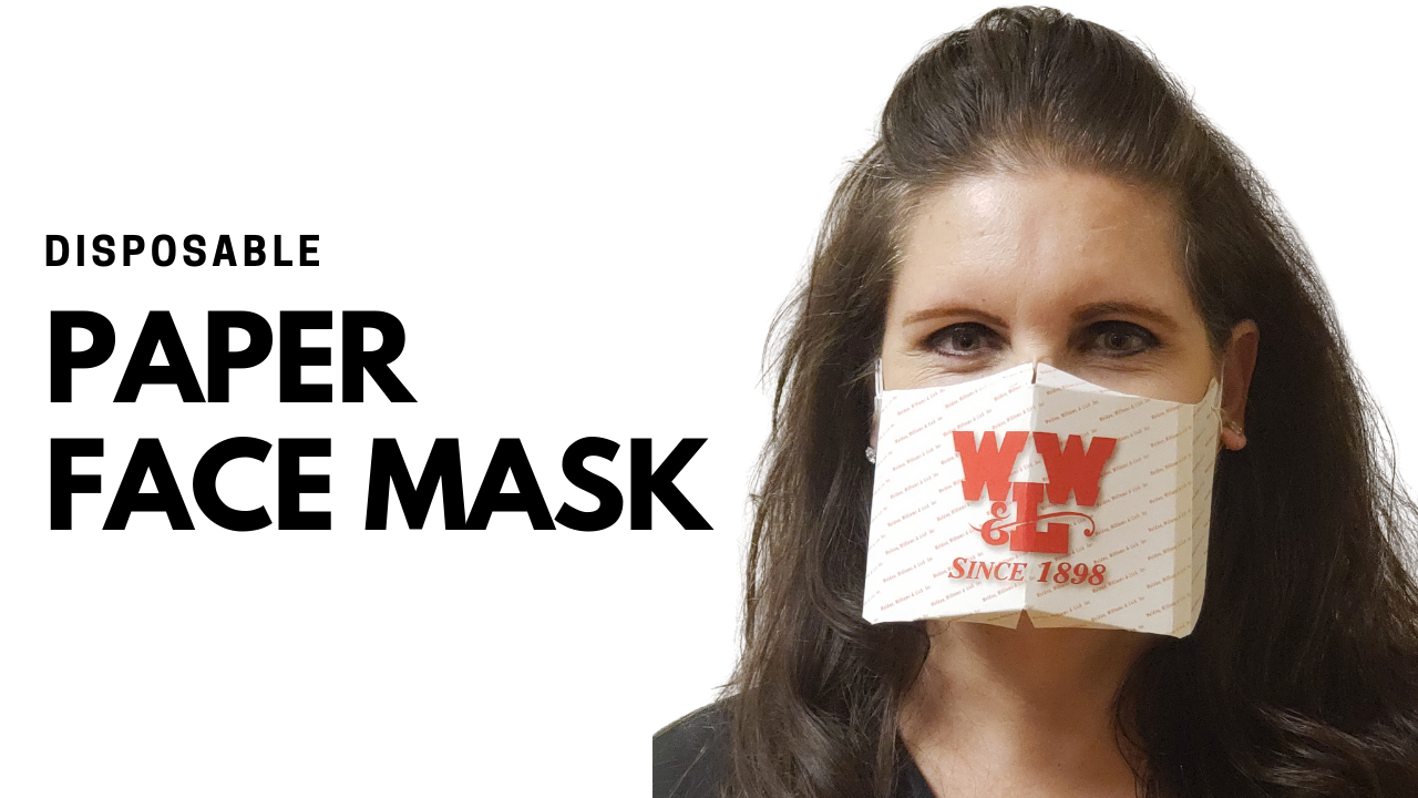 WWL Paper face mask